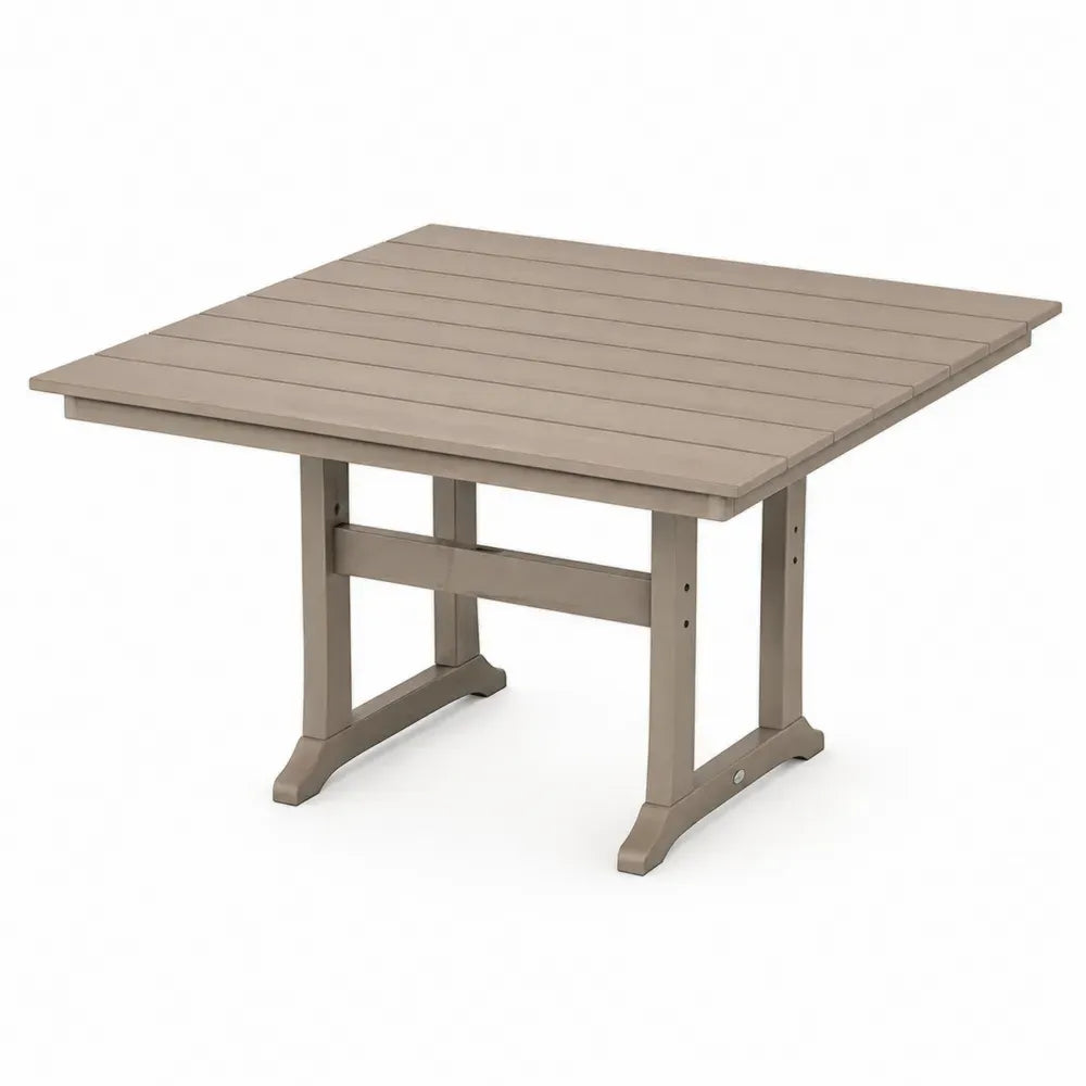 Gartentisch Esstisch rechteckig 150 x 90 x 75 cm HDPE Kunstholz Taupegrau