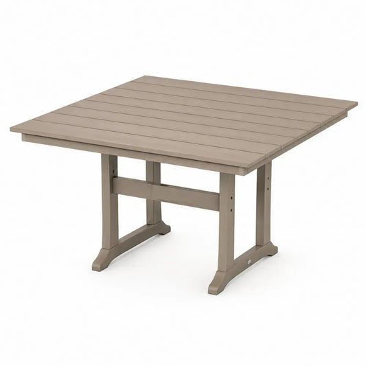 Gartentisch Esstisch rechteckig 150 x 90 x 75 cm HDPE Kunstholz Taupegrau